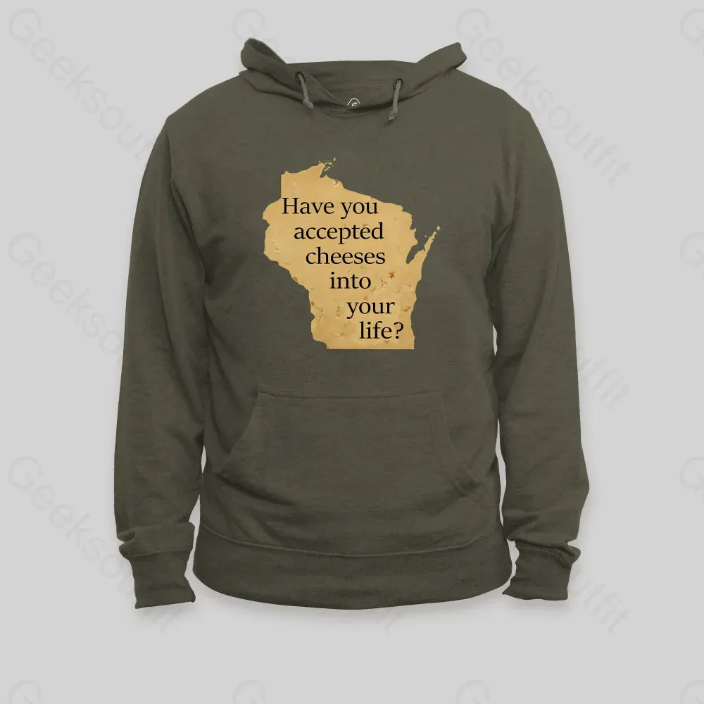 Alternative view of Wisconsin Cheese Pun Hoodie