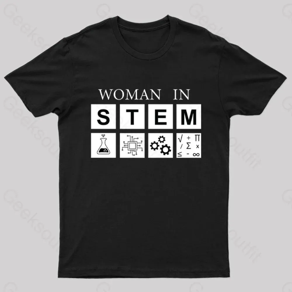 Woman in Stem Geek T-Shirt - Image 3