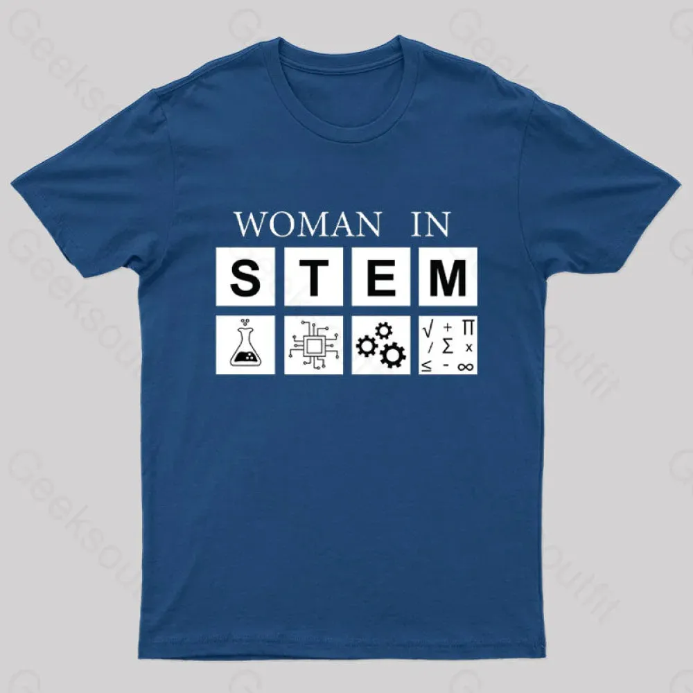 Woman in Stem Geek T-Shirt - Image 4