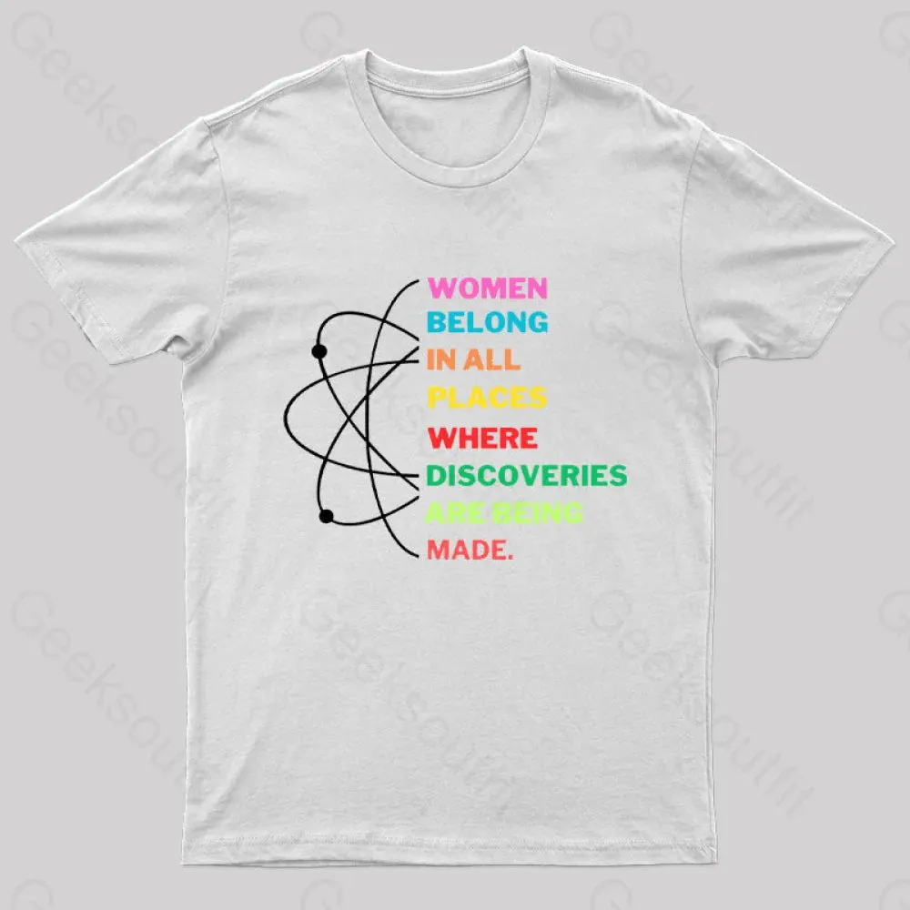 Women Belong in Science Nerd T-Shirt - Image 8