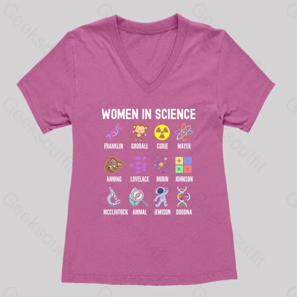 Women In Science Steminist Women's V-Neck T-shirt - Image 3