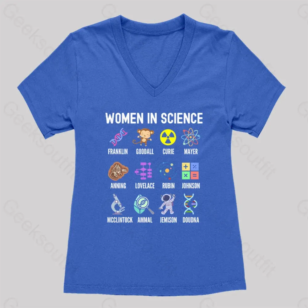 Women In Science Steminist Women's V-Neck T-shirt - Image 2