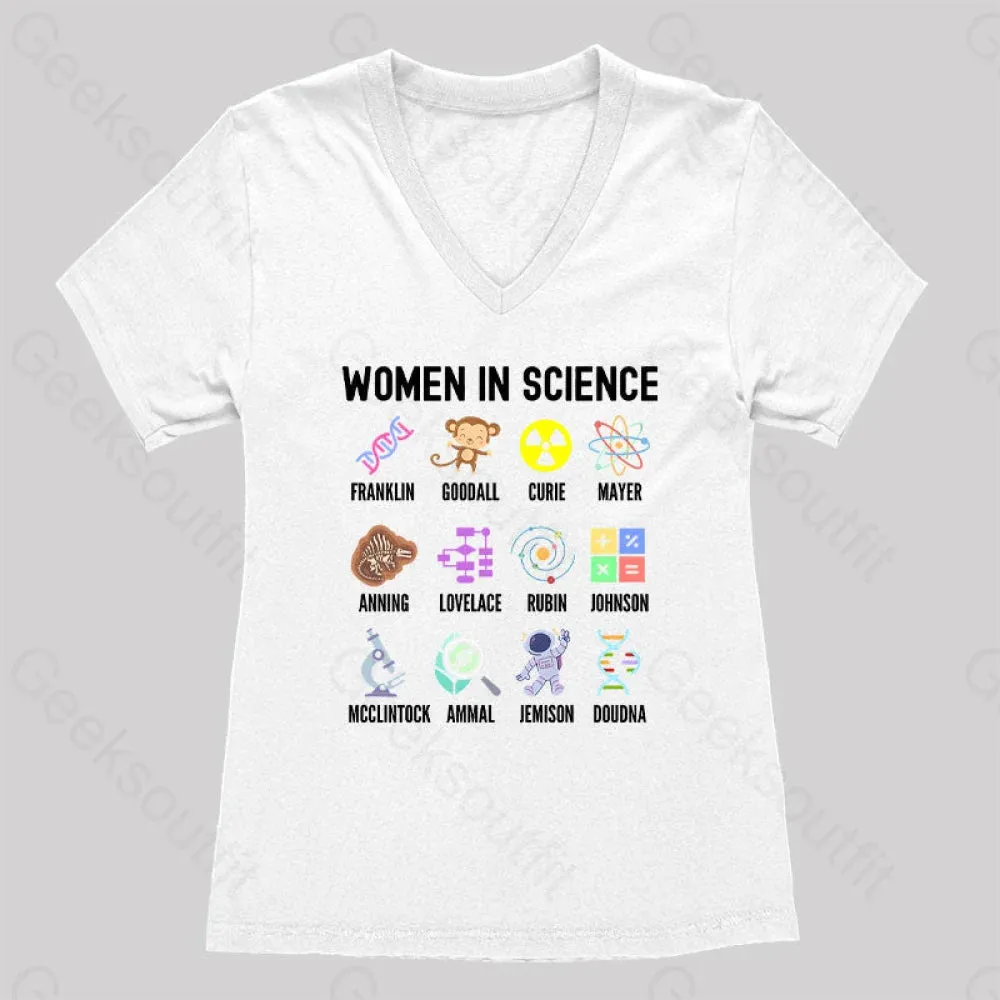 Women In Science Steminist Women's V-Neck T-shirt - Image 4