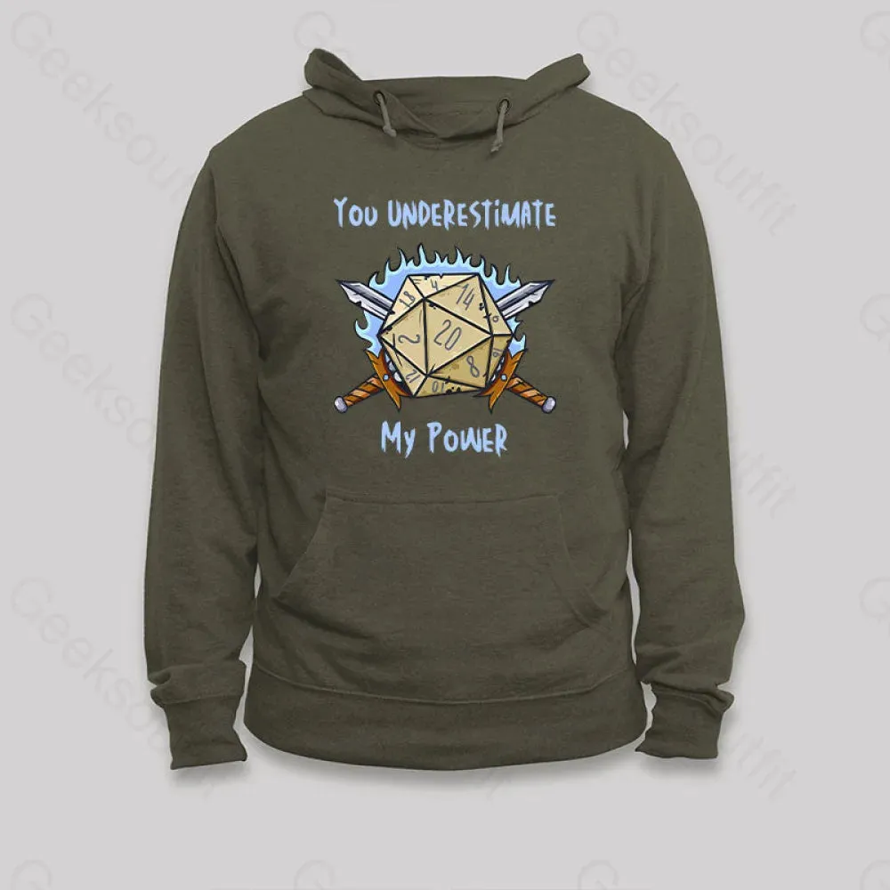 Alternative view of You Underestimate My Power Hoodie